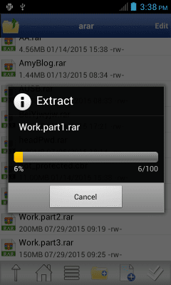 Screenshot of the application Rar Sharp - #2