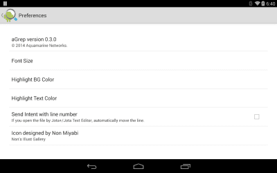 Screenshot of the application aGrep - #6