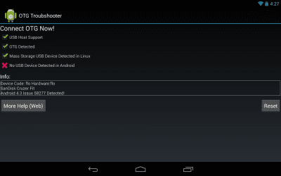Screenshot of the application OTG Troubleshooter - #4