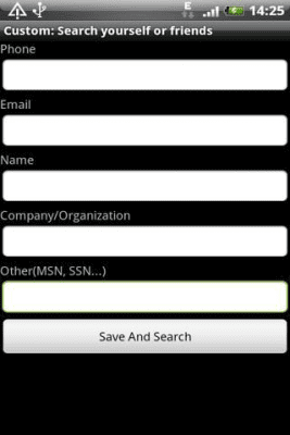 Screenshot of the application People Search - #4