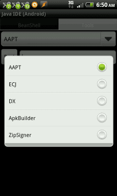Screenshot of the application Old 1.x JavaIDEdroid - #2
