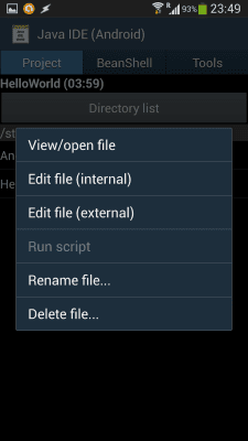 Screenshot of the application JavaIDEdroid - #2