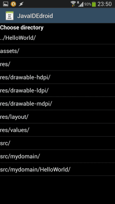 Screenshot of the application JavaIDEdroid - #3