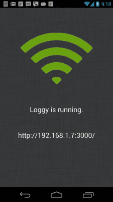 Screenshot of the application Loggy (root) - #1