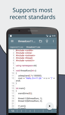 Screenshot of the application Cxxdroid - #2