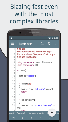Screenshot of the application Cxxdroid - #7