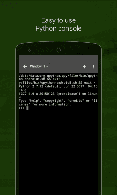 Screenshot of the application QPython - Python for Android - #2