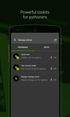 Screenshot of the application QPython - Python for Android - #4