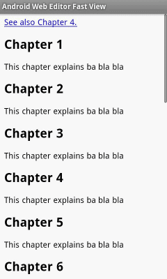 Screenshot of the application Android Web Editor Lite - #6