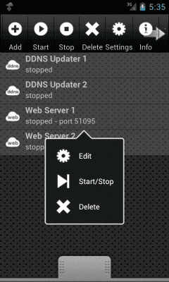 Screenshot of the application Web Server Ultimate - #1