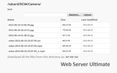 Screenshot of the application Web Server Ultimate - #8