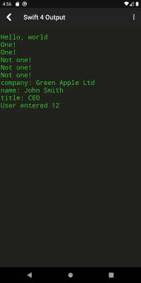 Screenshot of the application Sedona - Compiler for Swift - #2
