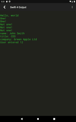 Screenshot of the application Sedona - Compiler for Swift - #6