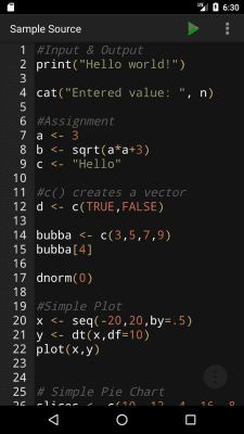 Screenshot of the application R Programming Compiler - #1