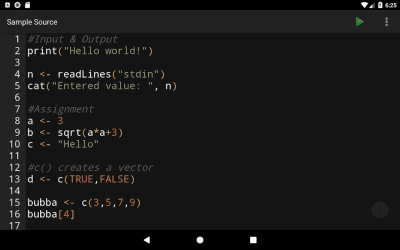 Screenshot of the application R Programming Compiler - #7