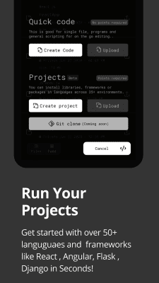 Screenshot of the application Dcoder, Compiler IDE :Code & Programming on mobile - #3