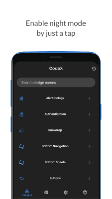 Screenshot of the application CodeX - Android Material UI Templates - #4