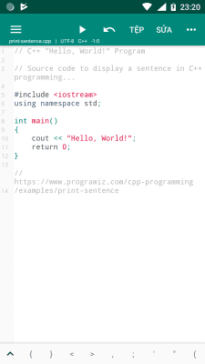 Screenshot of the application CPP N-IDE - C/C++ Compiler & Programming - Offline - #1