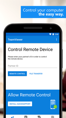 Screenshot of the application TeamViewer-Remote Access Android - #2