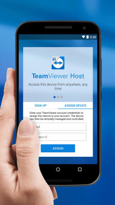 Screenshot of the application TeamViewer Host - #1