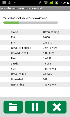Screenshot of the application uTorrent Remote - #3