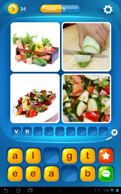 Screenshot of the application 4 Pics 1 Word - Pics and Words - #1