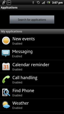 Screenshot of the application SmartWatch - #5