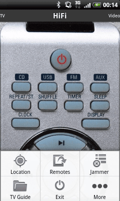 Screenshot of the application BlueIR - universal remote control - #1