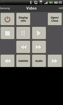 Screenshot of the application BlueIR - universal remote control - #2