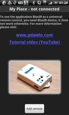 Screenshot of the application BlueIR - universal remote control - #4