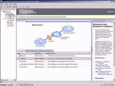 Screenshot of the application Internet Security and Acceleration (ISA) Server 2006 - #1