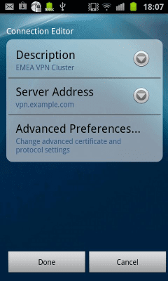 Screenshot of the application Samsung AnyConnect - #2