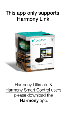 Screenshot of the application Harmony Link - #1