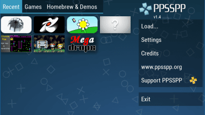 Screenshot of the application PPSSPP - PSP emulator - #1