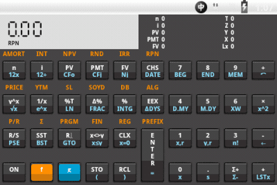 Screenshot of the application HP12c Financial Calculator Dem - #1