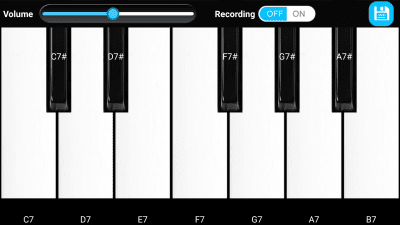 Screenshot of the application Piano Keyboard - #1