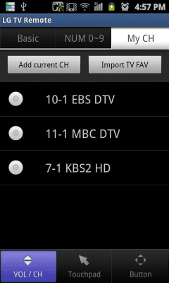 Screenshot of the application LG TV Remote 2011 - #6