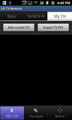 Screenshot of the application LG TV Remote 2011 - #7