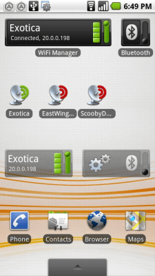 Screenshot of the application Bluetooth Widget - #1