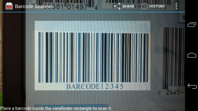 Screenshot of the application Barcode-QR Code Scanner - #1