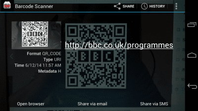 Screenshot of the application Barcode-QR Code Scanner - #2
