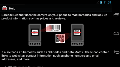 Screenshot of the application Barcode-QR Code Scanner - #4