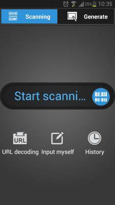 Screenshot of the application QR and barcode scanner - #2