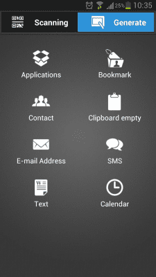 Screenshot of the application QR and barcode scanner - #3