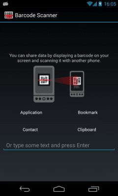 Screenshot of the application Barcode Scanner - #2
