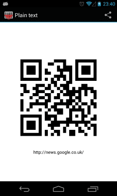Screenshot of the application Barcode Scanner - #3