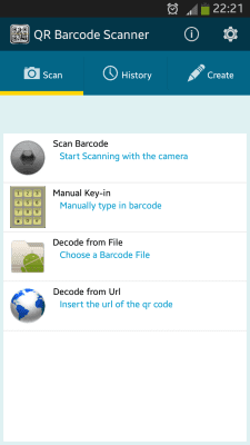 Screenshot of the application QR BARCODE SCANNER from WB Development Team - #1