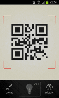 Screenshot of the application QR Barcode scanner +Flashlight - #1