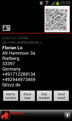 Screenshot of the application QR Barcode scanner +Flashlight - #3
