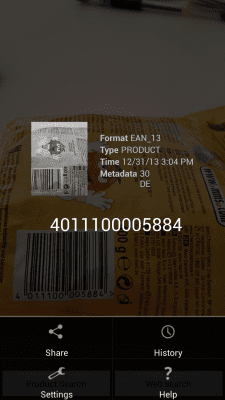 Screenshot of the application QR barcode scanner - #3